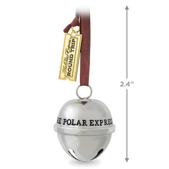New! Polar Express Hallmark Keepsake Christmas Ornament 2022 Sleigh Bell Ticket - Picture 3 of 5